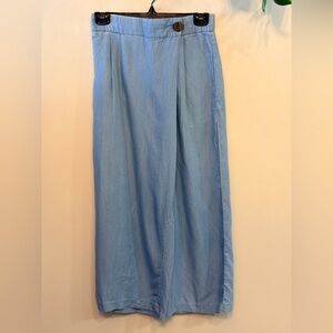 ZARA Lyocell Wide Leg Wrap Like Pull On Pants